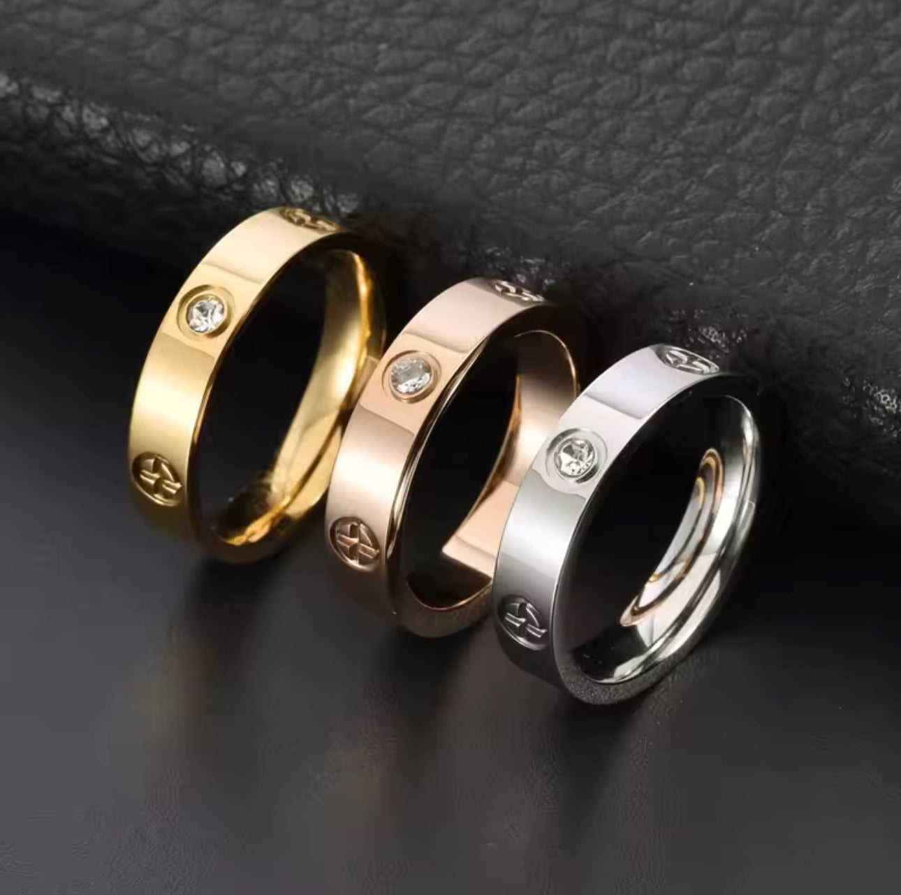 Luxury Jewelry Stainless Steel Ring Plated Gold Silver Love Screw Ring for Men Women Cartierstyle Ring Birthday Valentine's Gift