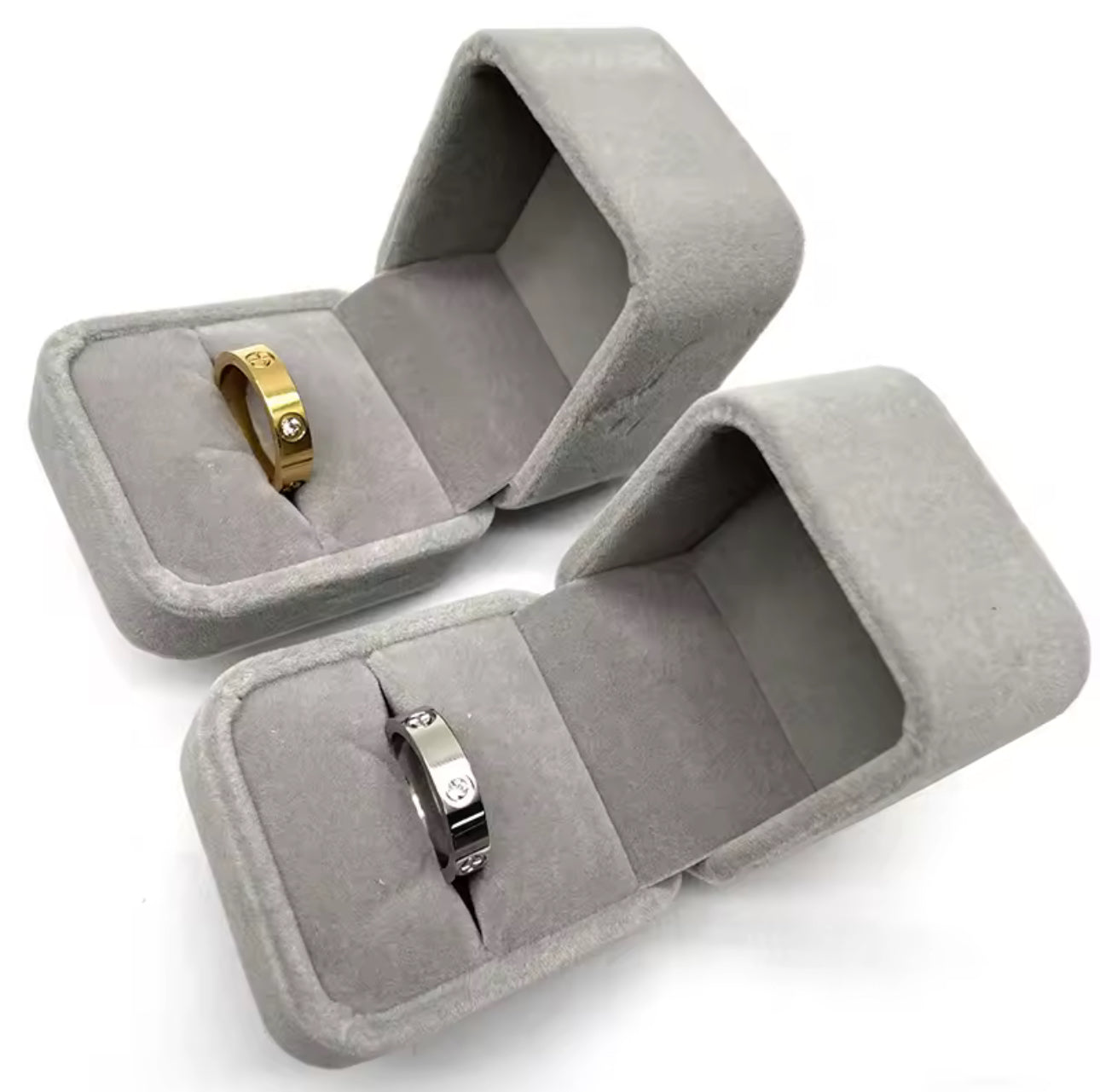 Luxury Jewelry Stainless Steel Ring Plated Gold Silver Love Screw Ring for Men Women Cartierstyle Ring Birthday Valentine's Gift