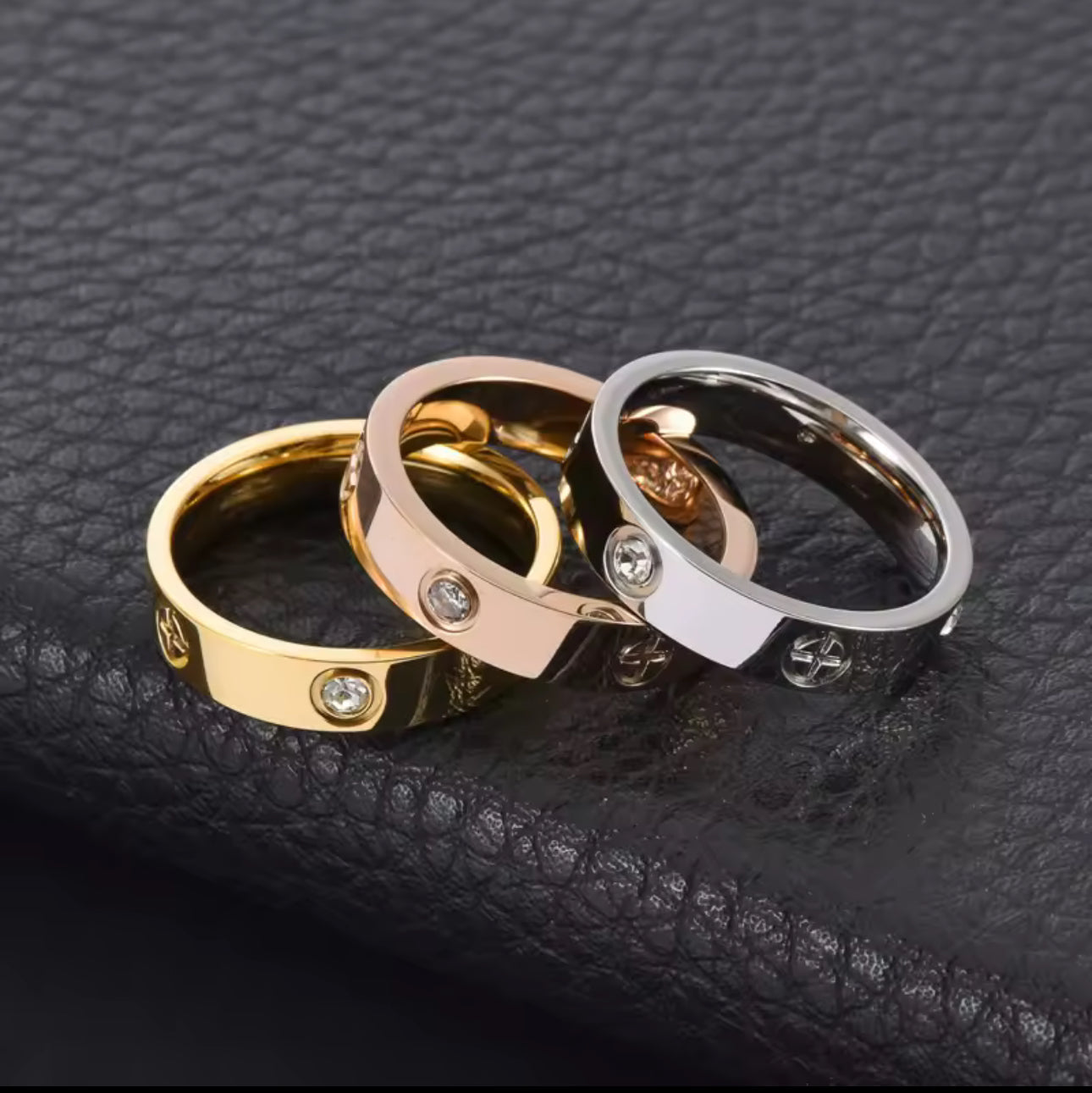 Luxury Jewelry Stainless Steel Ring Plated Gold Silver Love Screw Ring for Men Women Cartierstyle Ring Birthday Valentine's Gift